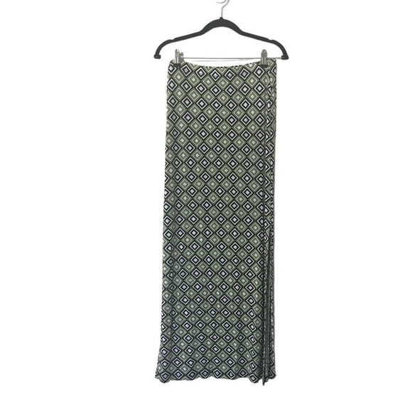 MICHAEL MICHAEL KORS Geometric Maxi Skirt Green Medium - Picture 3 of 3